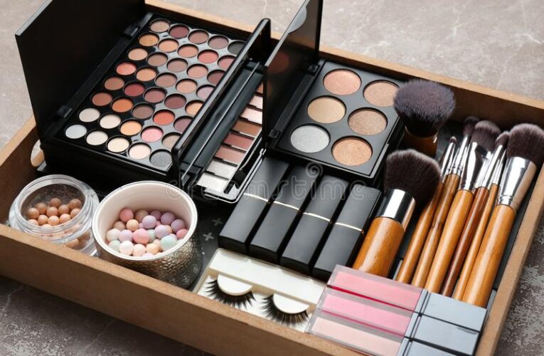 There is a magnificent collection of makeup boxes