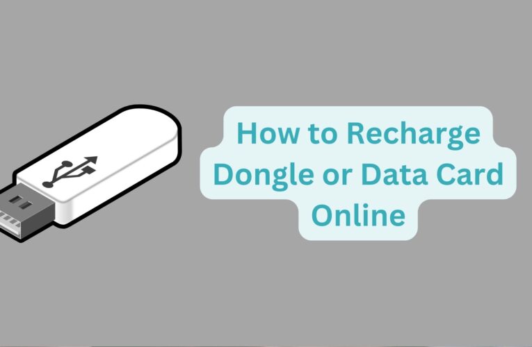 How to Recharge Dongle or Data Card Online With Easy Steps