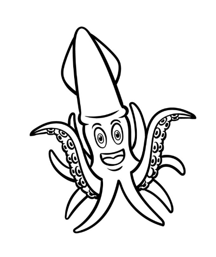 Draw A Cartoon squid