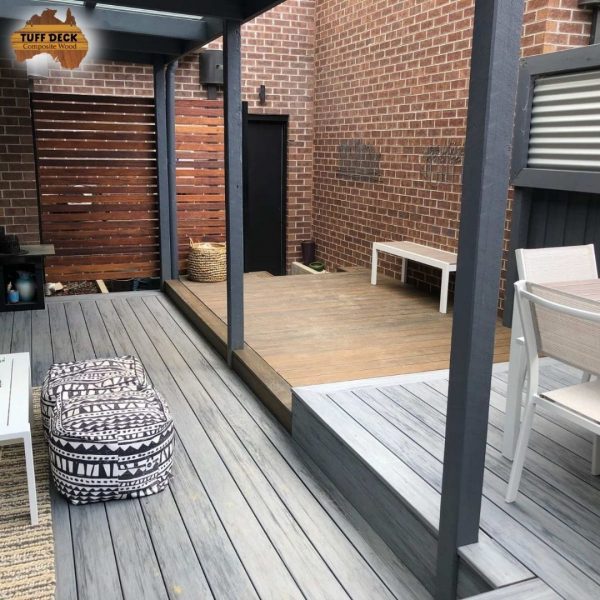 white composite decking
