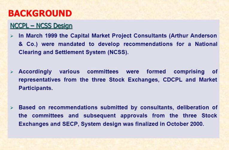 The Role of NCCPL in the Development of Pakistan’s Capital Markets
